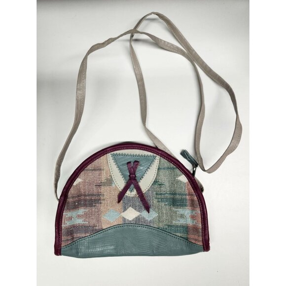 Vintage Tapestry & Reptile Leather Purse Daniel Victor Vermont - Picture 2 of 16